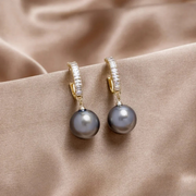 Elegante Damenohrringe mit Perlen und Zirkonen – Ansicht 2