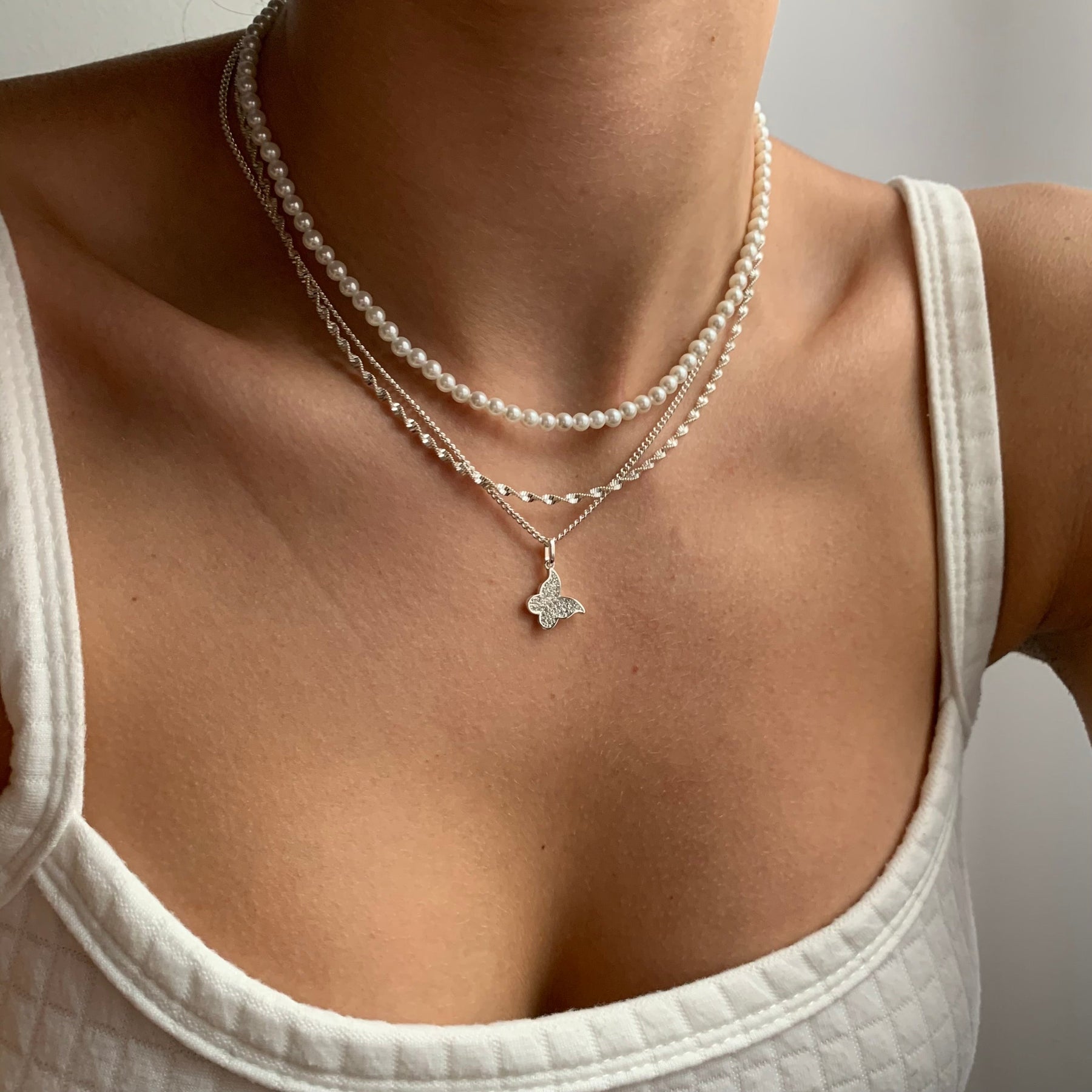 Doppelt gedrehte Halskette für Damen – Ansicht 7