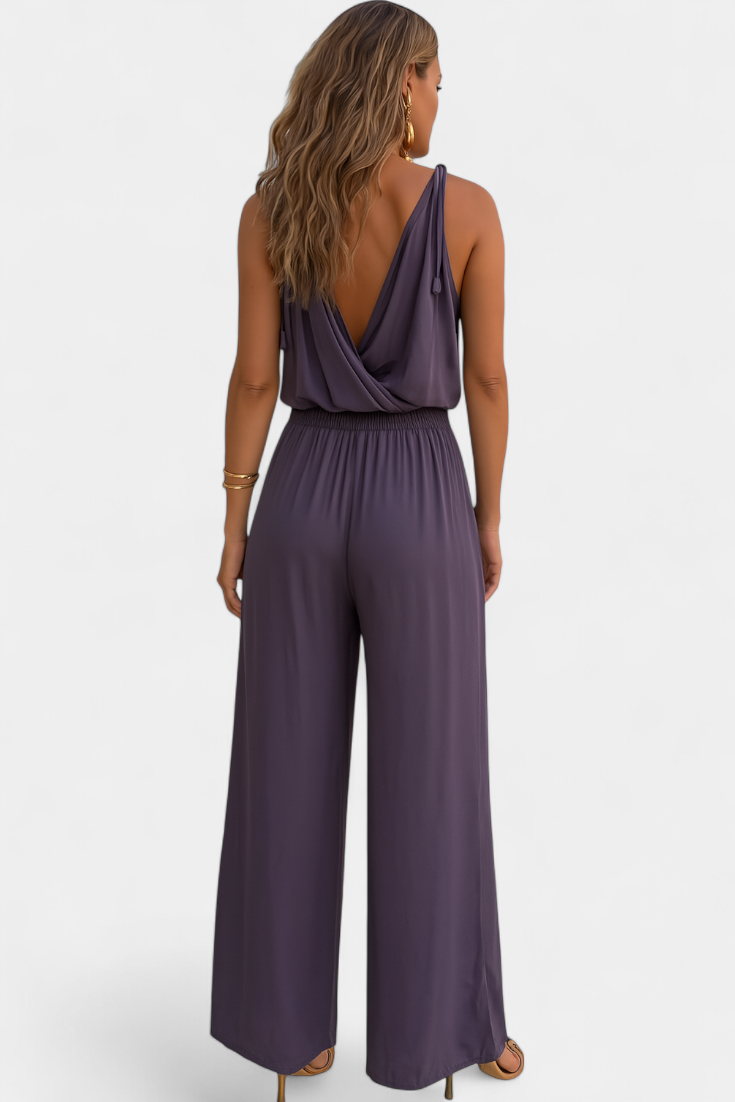 Donatella – Damen-Jumpsuit mit goldenen Details – Ansicht 9