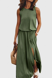 Dianne – Ärmelloses Damenkleid mit Seitenschlitz – Ansicht 9