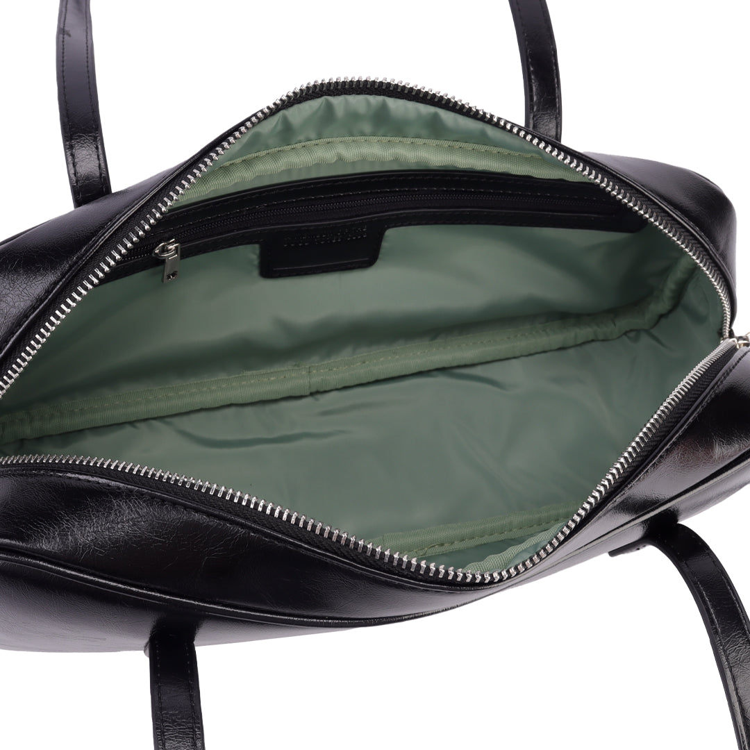 Vassia – Schwarze Downtown-Schultertasche für Damen mit langen Henkeln – Ansicht 5