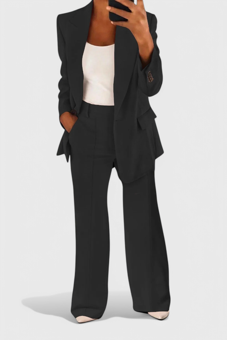 Kaia – Zweiteiliges Damen-Büroset mit Blazer und Hose – Ansicht 2