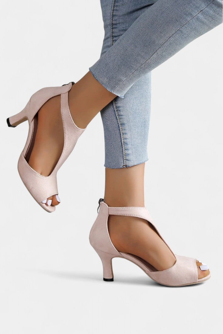 Damen-Sandalen Violy mit mittelhohem Absatz und T-Riemen – Ansicht 3