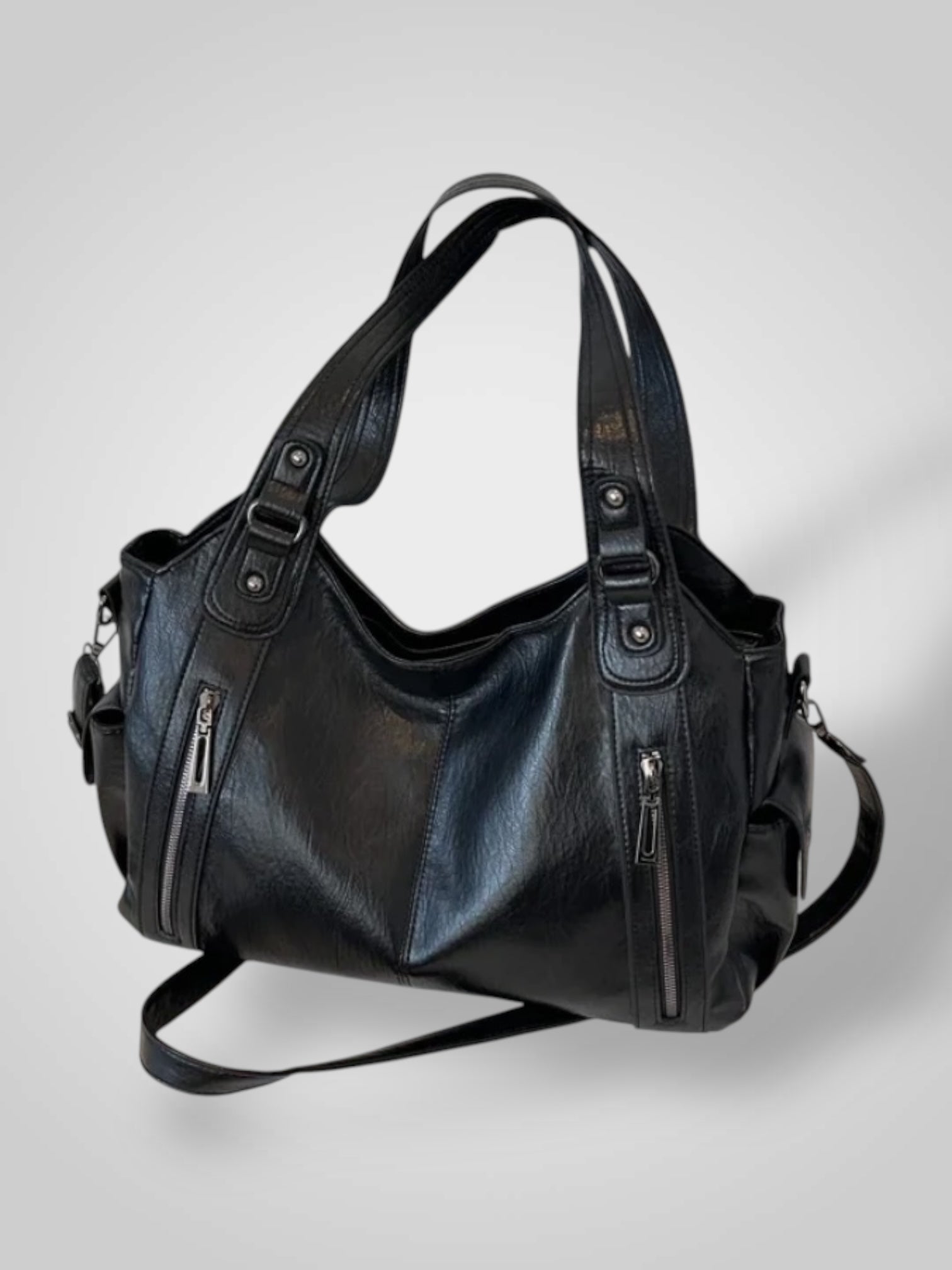 Savannah – Lederschultertasche für Damen – Ansicht 12