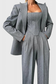 Evena – Eleganter Damen-Hosenanzug mit Korsett-Top und Hose – Ansicht 15