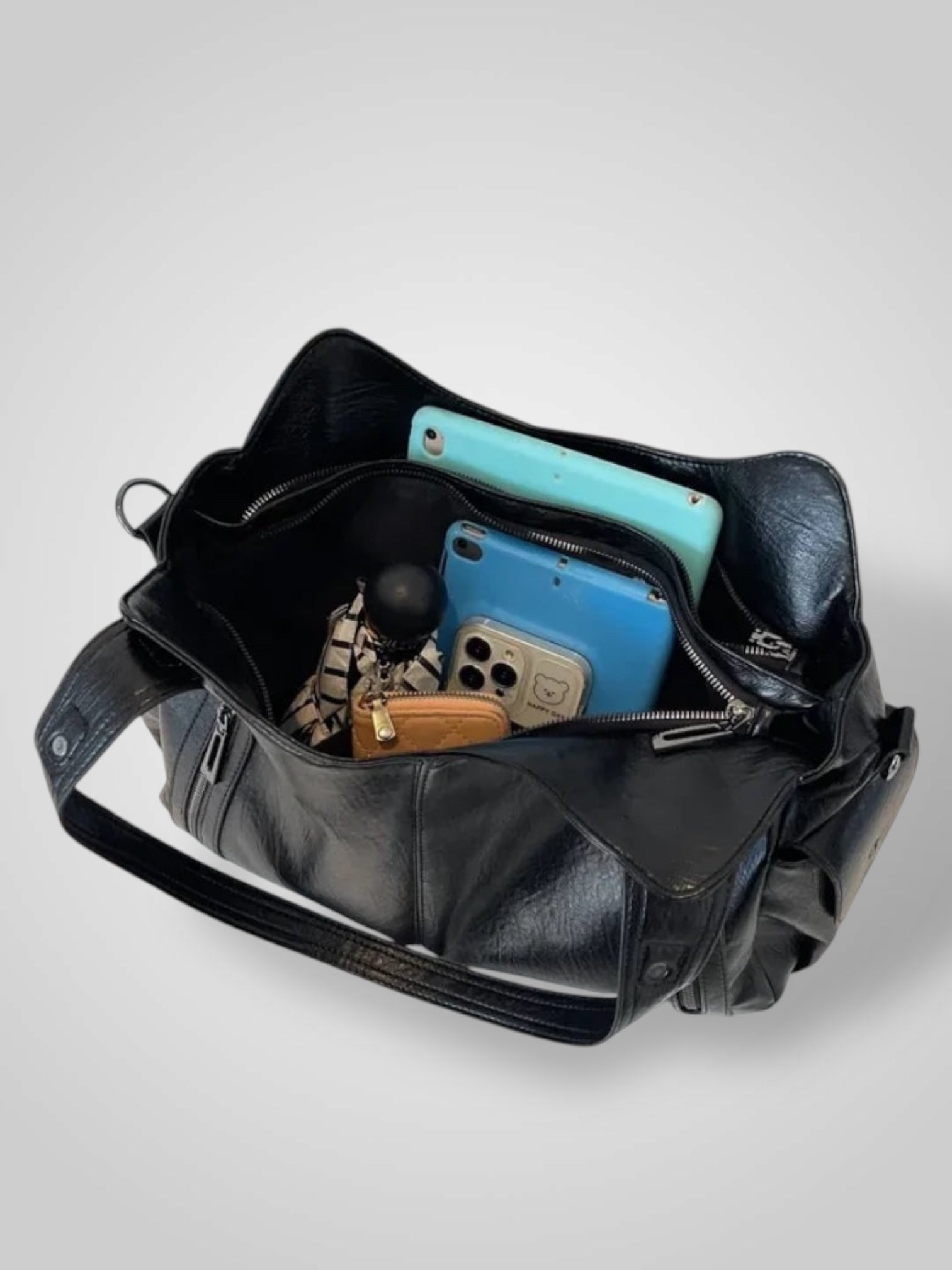 Savannah – Lederschultertasche für Damen – Ansicht 13