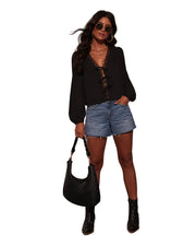 Damen-Top Alice mit Spitzendetails und V-Ausschnitt – Ansicht 6