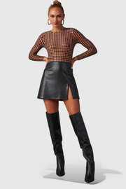 Bella – Schwarze Overknee-Stiefel für Damen mit breitem Absatz – Ansicht 3