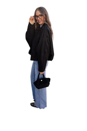 Millie – Schlichte Oversize-Wildlederjacke für Damen – Ansicht 11