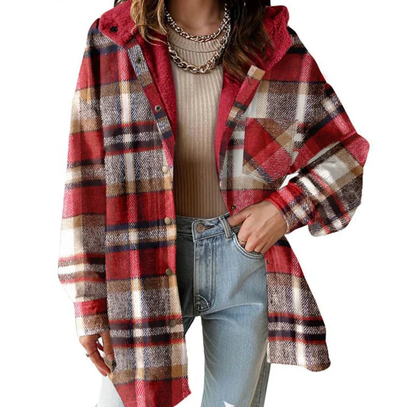 Debb – Warme Flanell-Fleecejacke für Damen – Ansicht 10