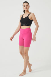 Damen-Radlerhose mit gekreuztem Bund – Ansicht 2