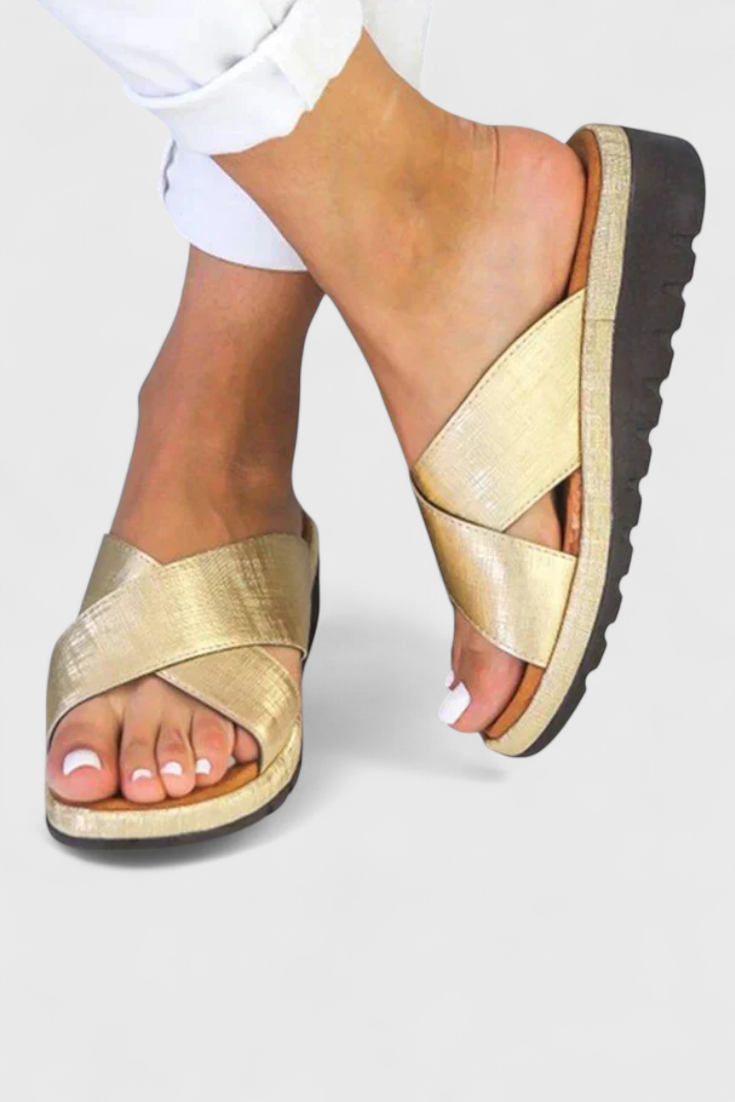 Orthopädische Damen-Keilsandalen Annelym
