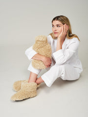 Damen-Stiefel-Hausschuhe Sana aus Kunstfell – Ansicht 6