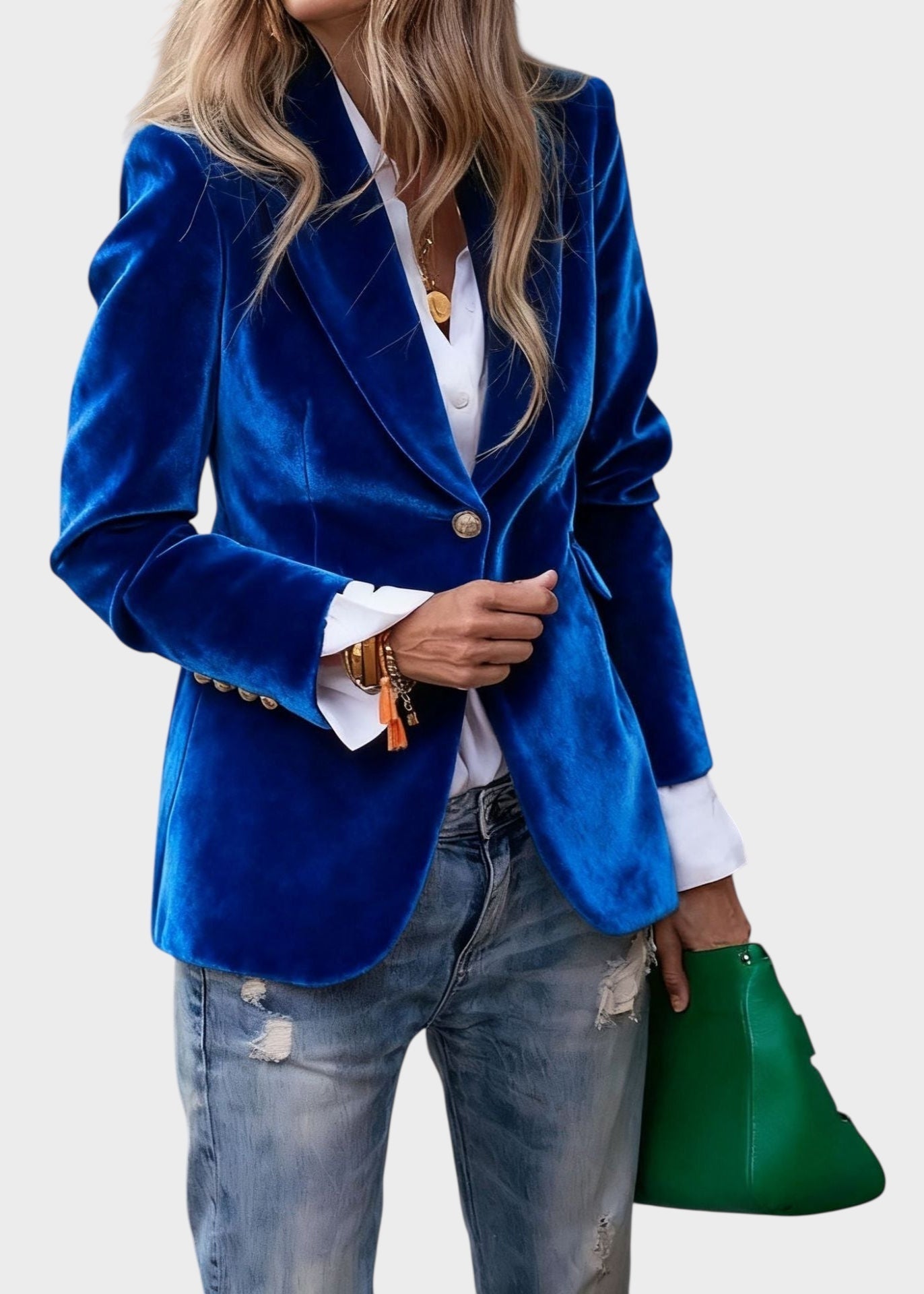 Aria – Eleganter Damenblazer mit goldfarbenen Knöpfen – Ansicht 5