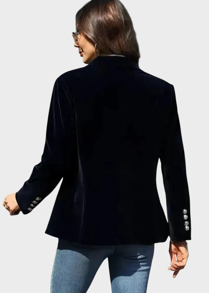 Aria – Eleganter Damenblazer mit goldfarbenen Knöpfen – Ansicht 2