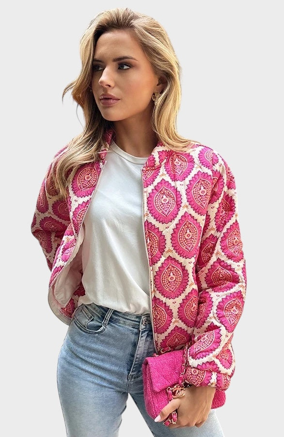 Isla – Lässige Boho-Bomberjacke für Damen – Ansicht 4