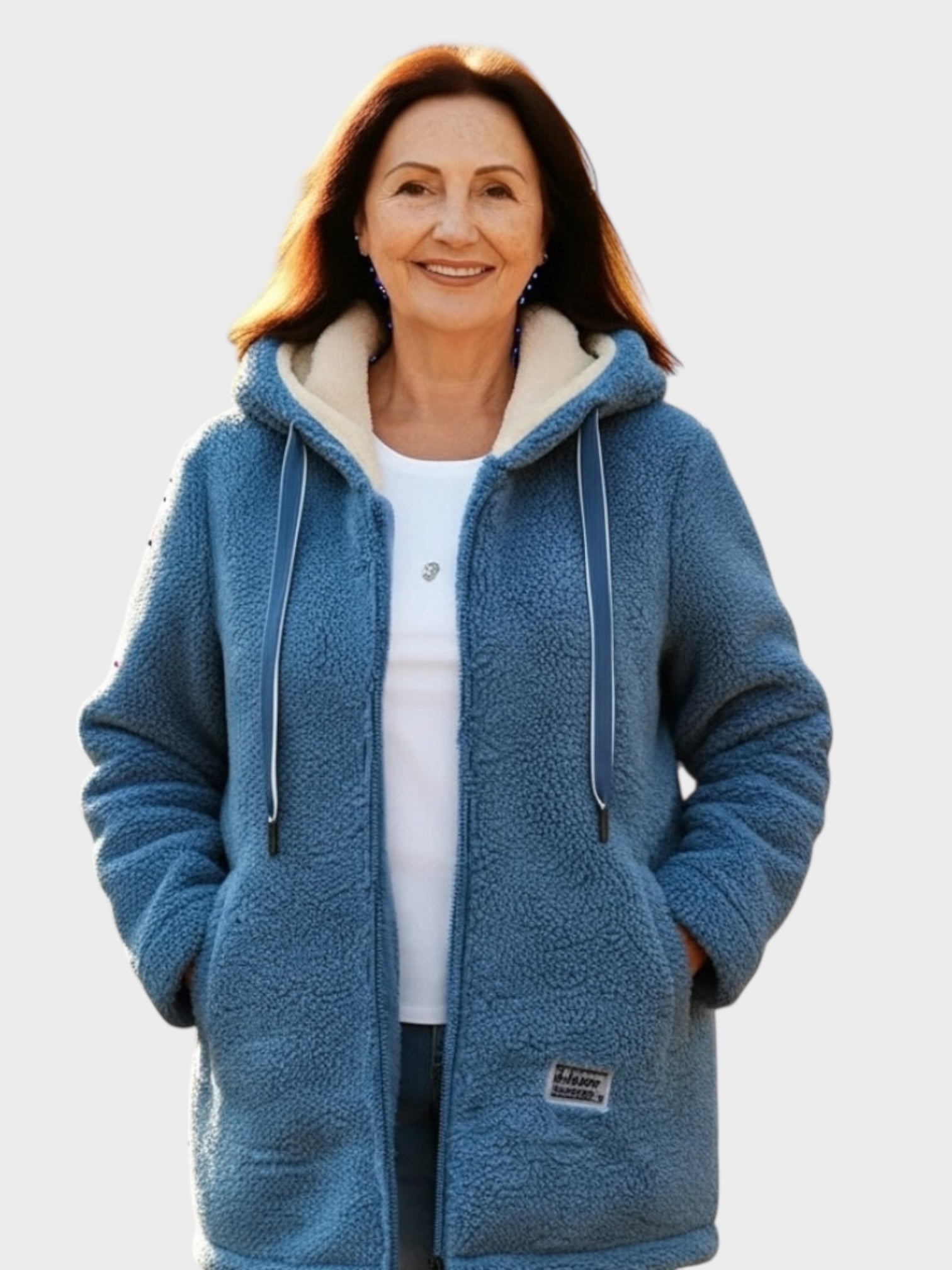 Denise – Fleece-Strickjacke für Damen – Ansicht 2