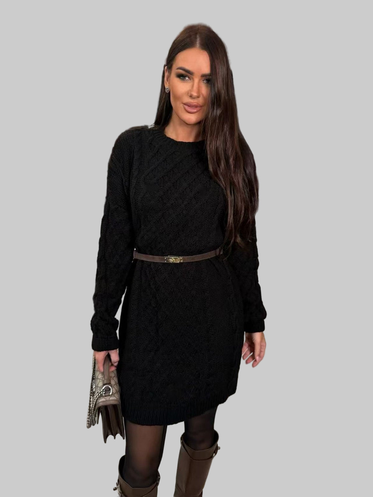 Strickkleid mit Strickmuster