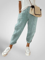 Rory – Bequeme gestreifte Hose für Damen – Ansicht 4
