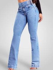 Lovi – High-Waist-Flare-Jeans für Damen