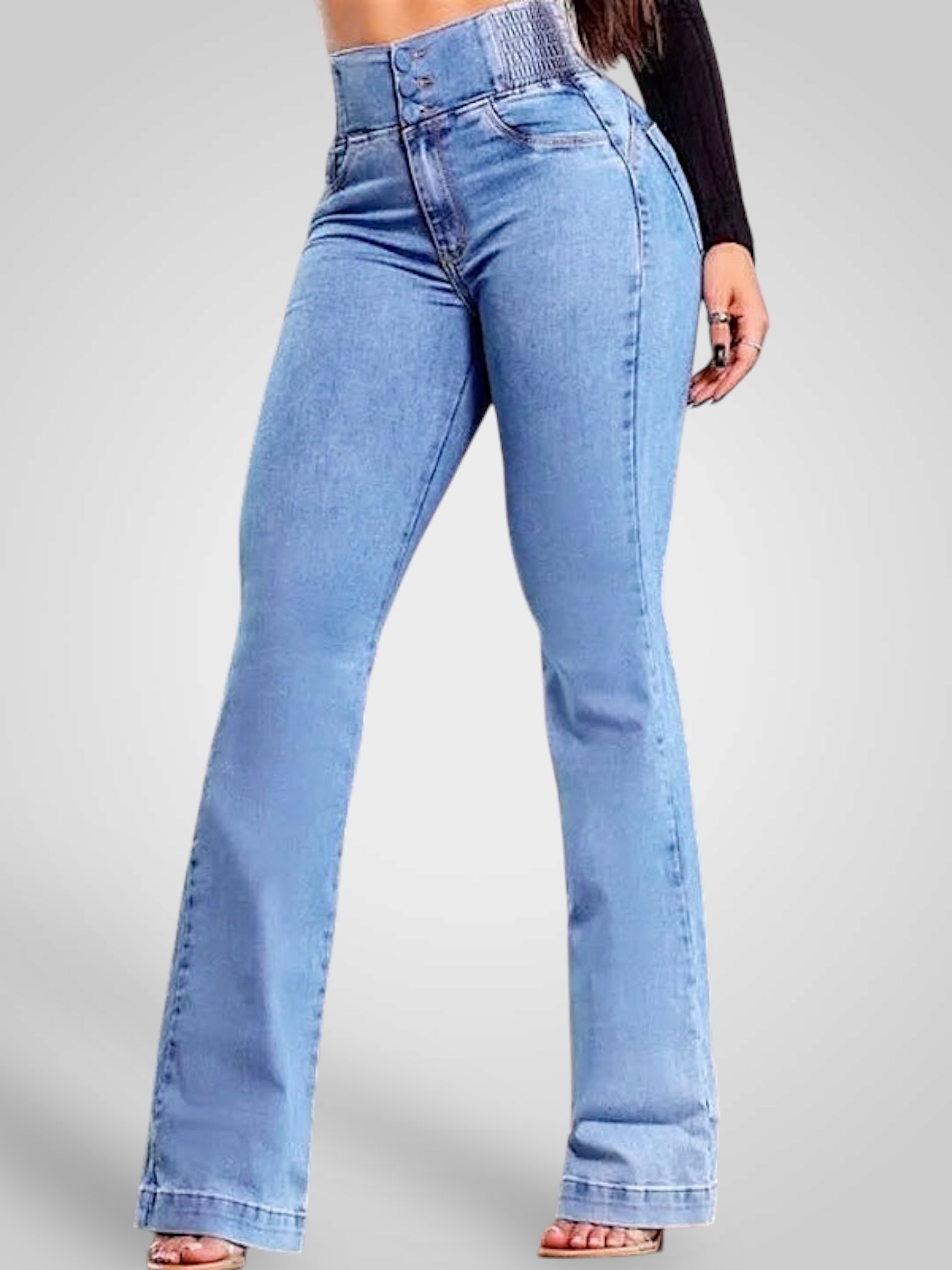 Lovi – High-Waist-Flare-Jeans für Damen