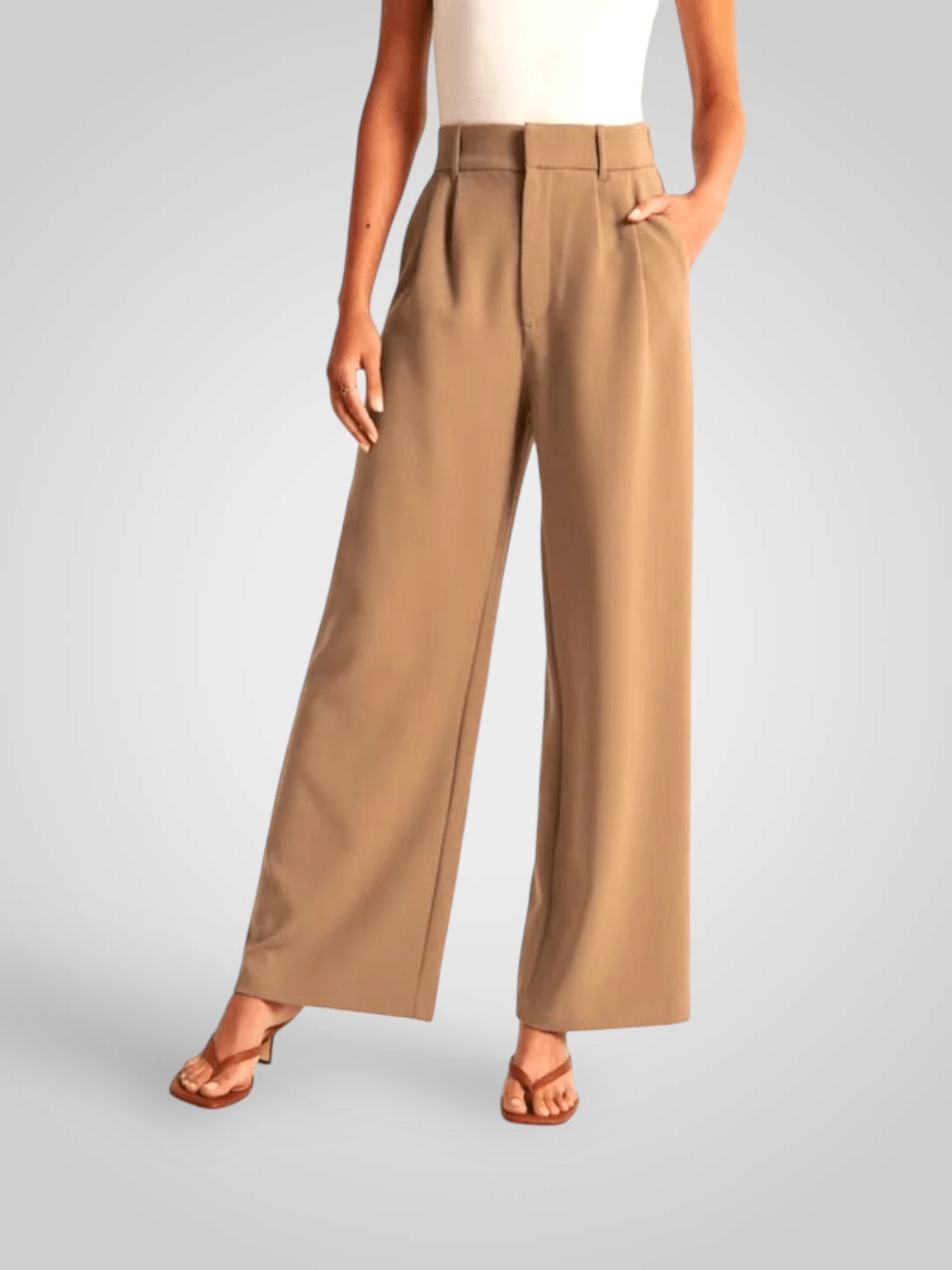 Vira – High-Waist-Hose mit weitem Bein für Damen – Ansicht 4