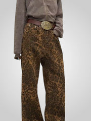 Leoni – Jeans für Damen mit Leopardenmuster – Ansicht 2