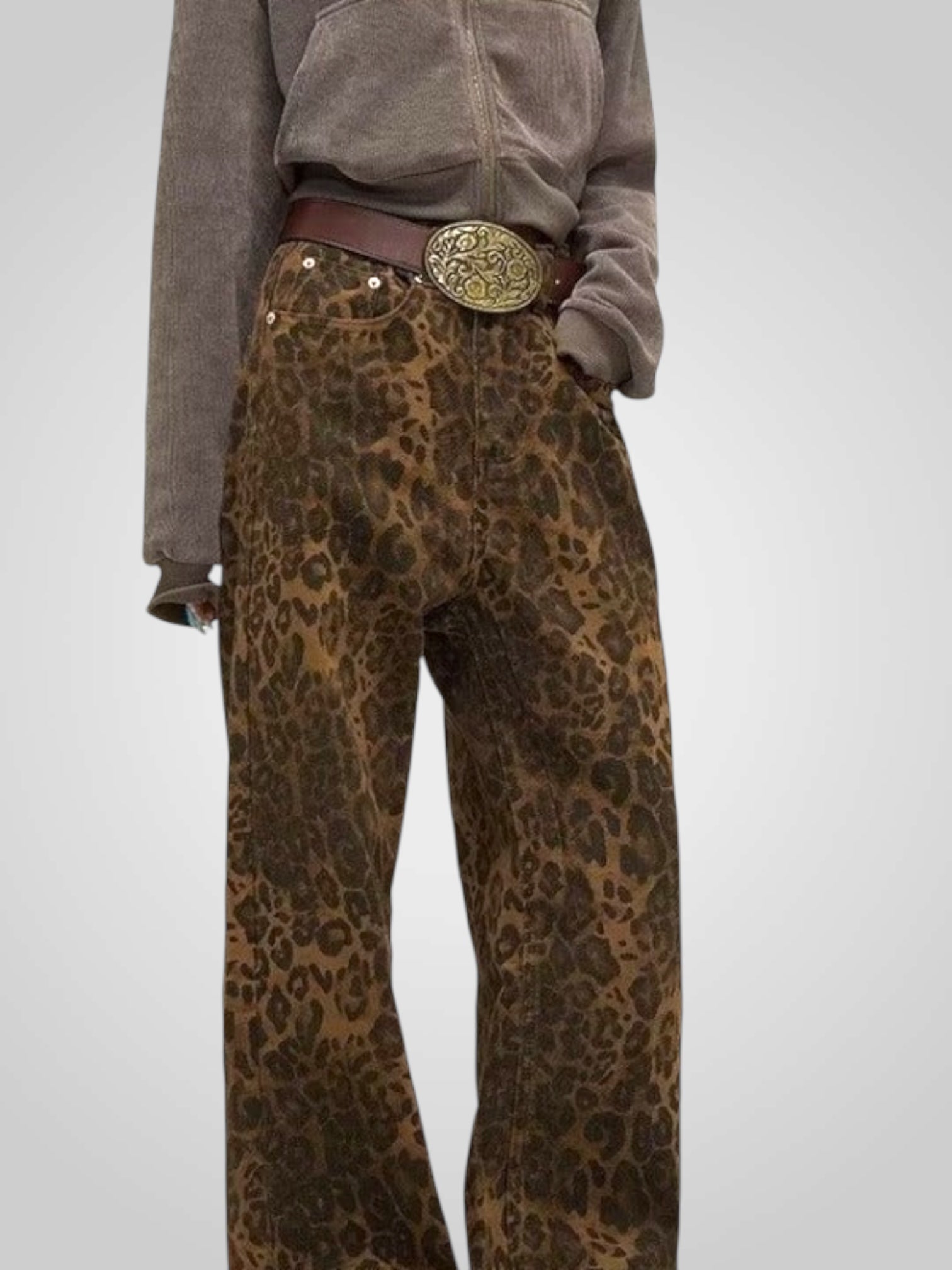 Leoni – Jeans für Damen mit Leopardenmuster – Ansicht 2