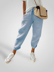 Anna – Lässige Leinenhose für Damen – Ansicht 2