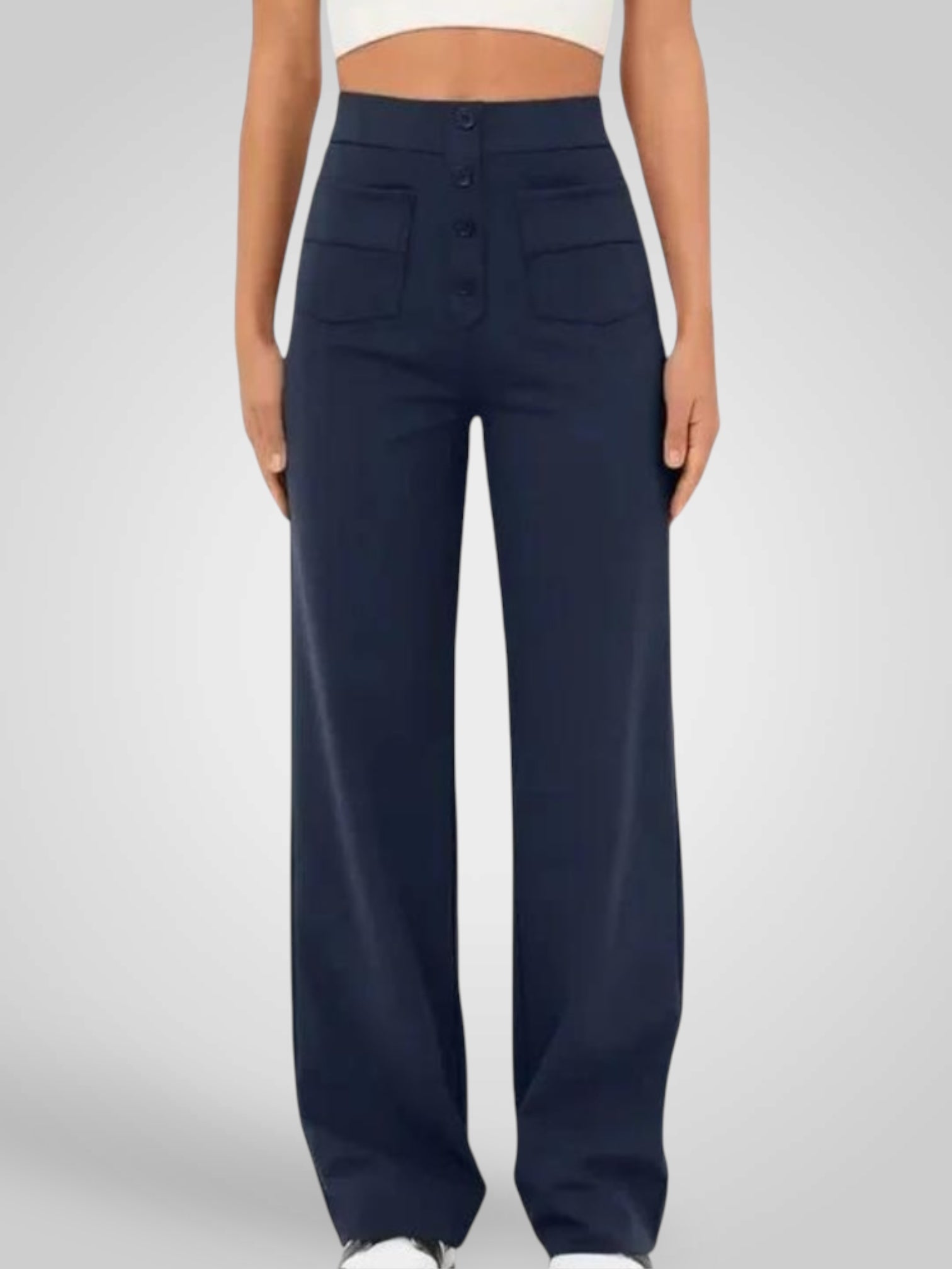 Alvia – Lässige High-Waist-Hose für Damen – Ansicht 4