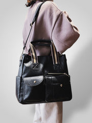 Lumi – Geräumige Retro-Ledertasche für Damen – Ansicht 5
