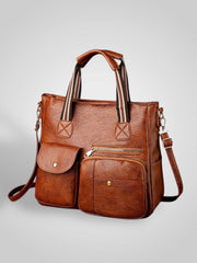 Lumi – Geräumige Retro-Ledertasche für Damen