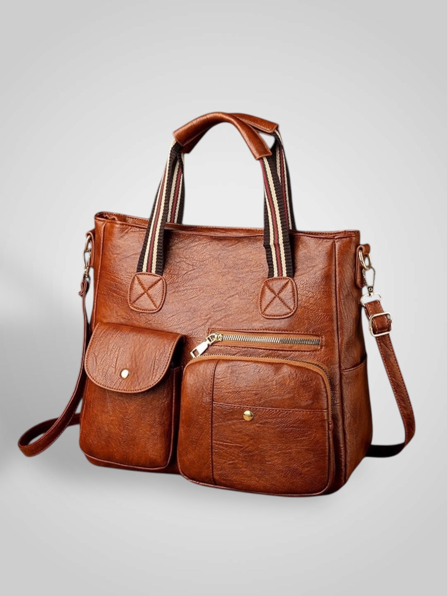 Lumi – Geräumige Retro-Ledertasche für Damen
