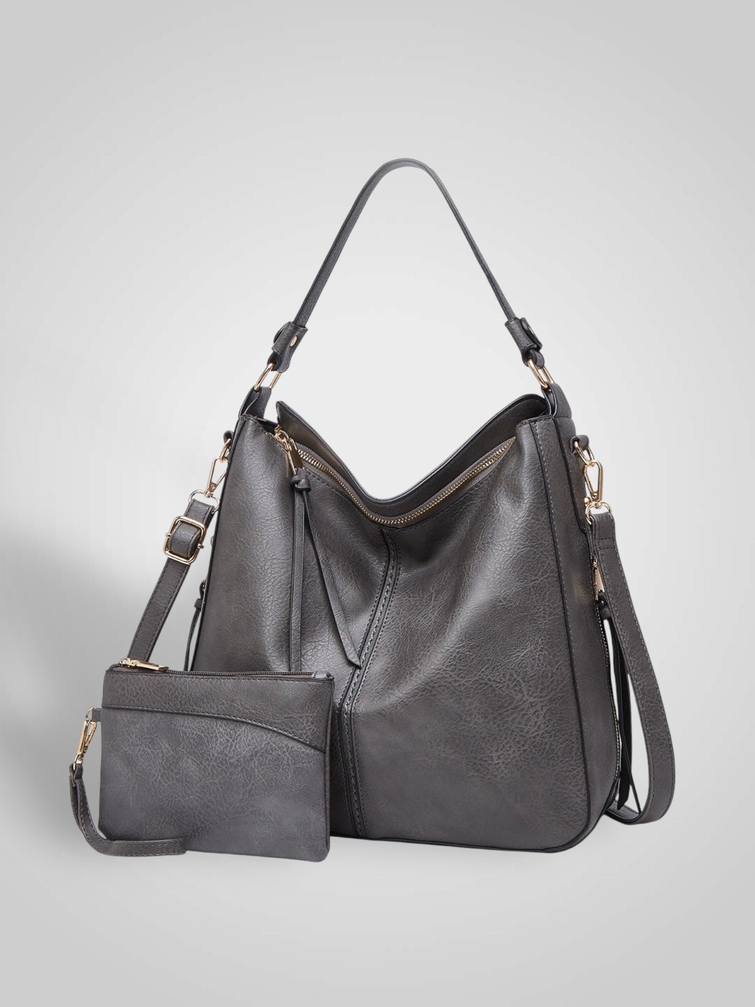 Souf – Luxuriöse Hobo-Tasche für Damen aus Leder – Ansicht 9