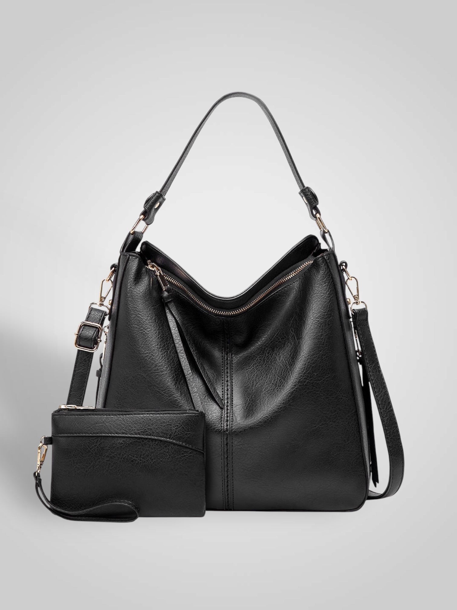 Souf – Luxuriöse Hobo-Tasche für Damen aus Leder – Ansicht 5