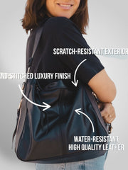 Souf – Luxuriöse Hobo-Tasche für Damen aus Leder – Ansicht 3