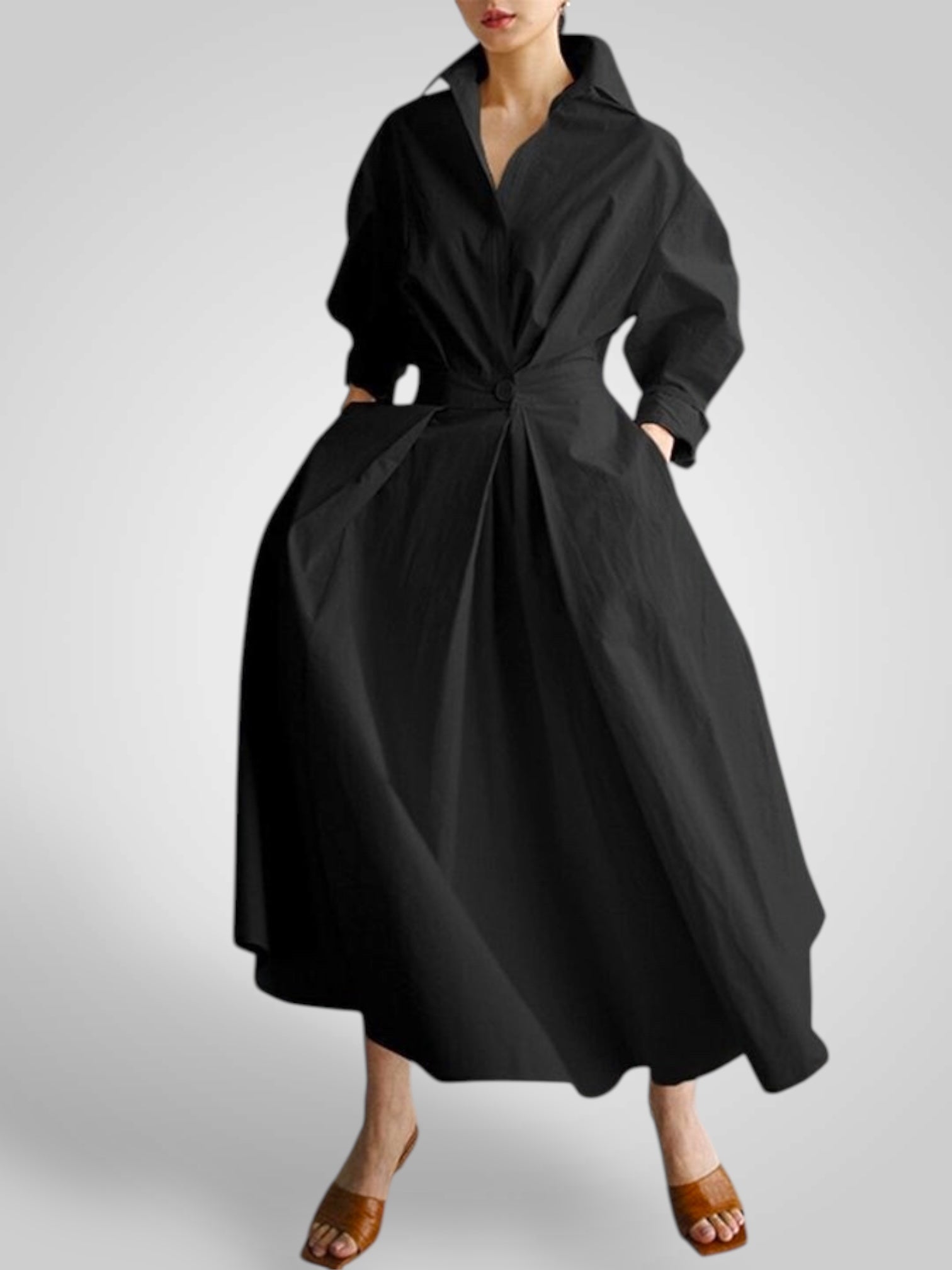 Ella – Maxikleid für Damen mit Knöpfen – Ansicht 10
