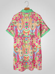 Lulu – Hemdblusenkleid für Damen mit geometrischem Muster – Ansicht 7