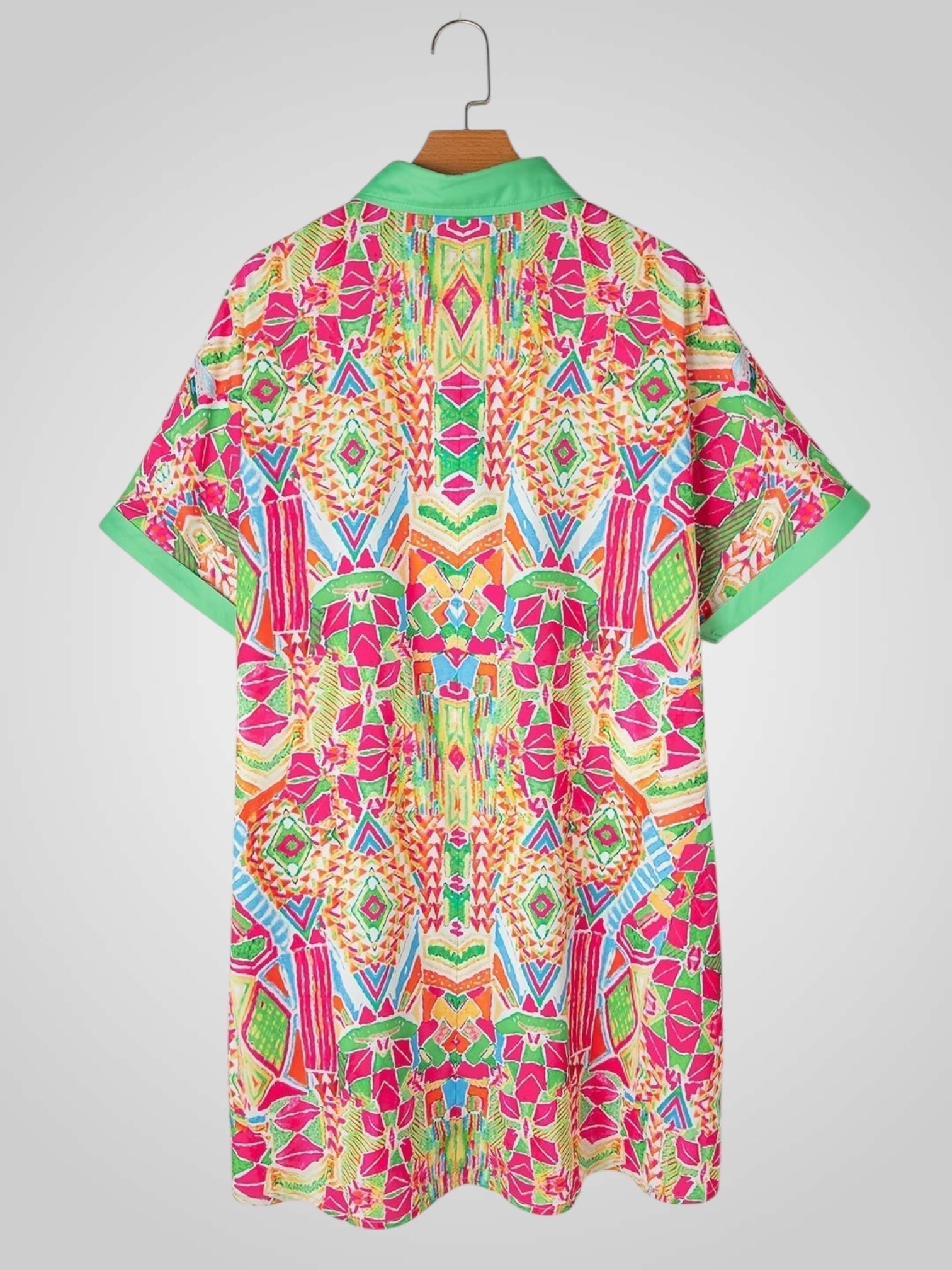 Lulu – Hemdblusenkleid für Damen mit geometrischem Muster – Ansicht 7