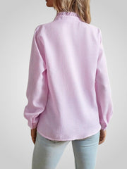 Evia – Elegante Bluse für Damen mit Rüschen und gerafftem Ausschnitt – Ansicht 8