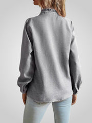 Evia – Elegante Bluse für Damen mit Rüschen und gerafftem Ausschnitt – Ansicht 4