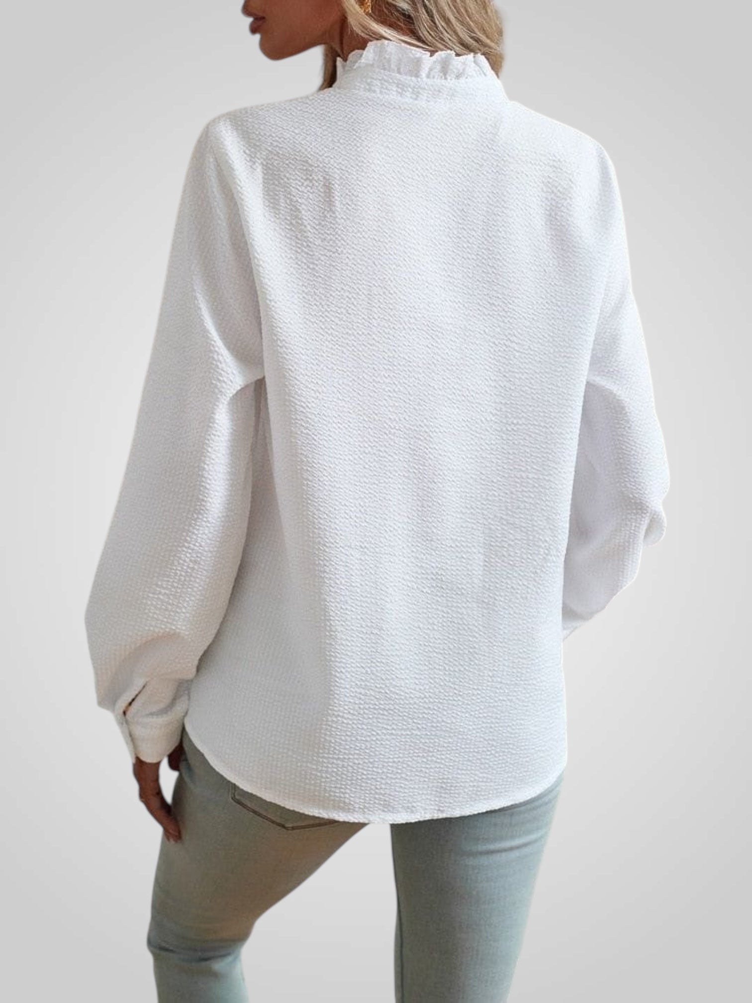Evia – Elegante Bluse für Damen mit Rüschen und gerafftem Ausschnitt – Ansicht 6