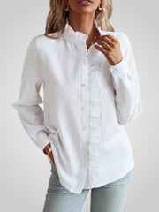 Evia – Elegante Bluse für Damen mit Rüschen und gerafftem Ausschnitt – Ansicht 5