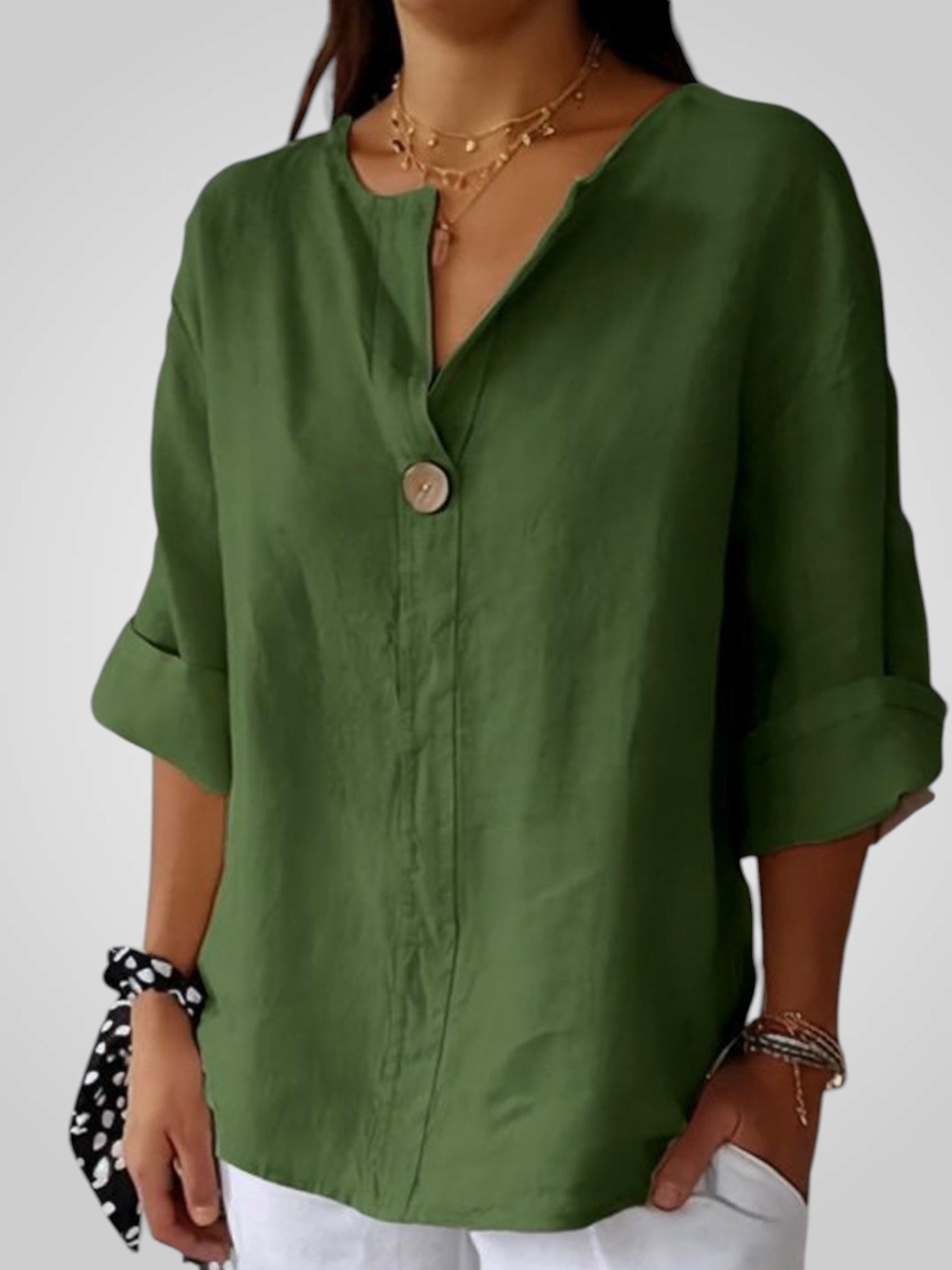 Sabrine – Bequeme Bluse für Damen mit V-Ausschnitt – Ansicht 6