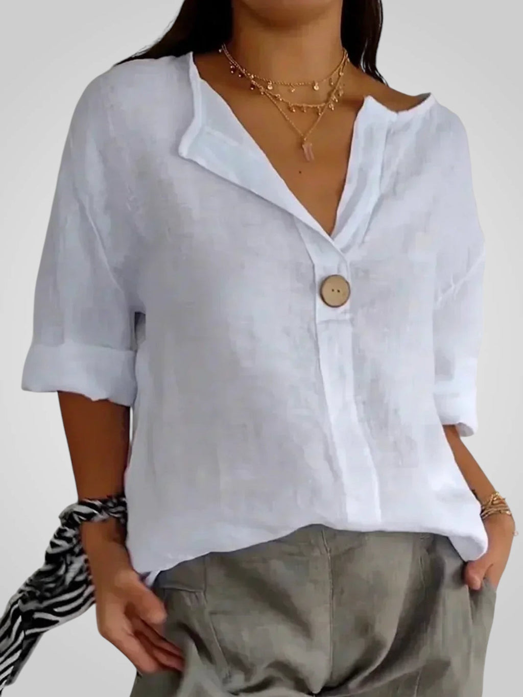 Sabrine | Bequeme Bluse mit V-Ausschnitt