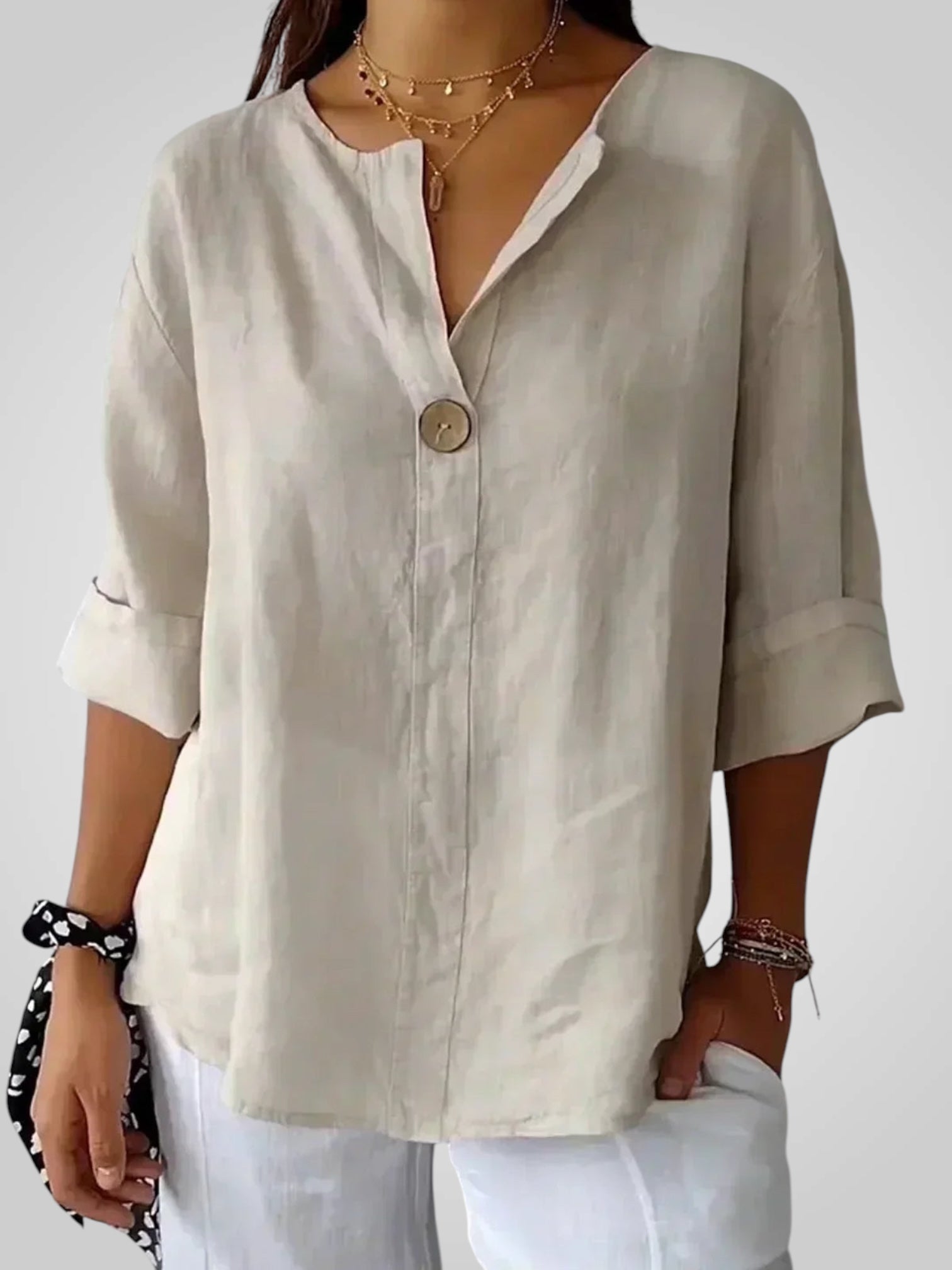 Sabrine – Bequeme Bluse für Damen mit V-Ausschnitt