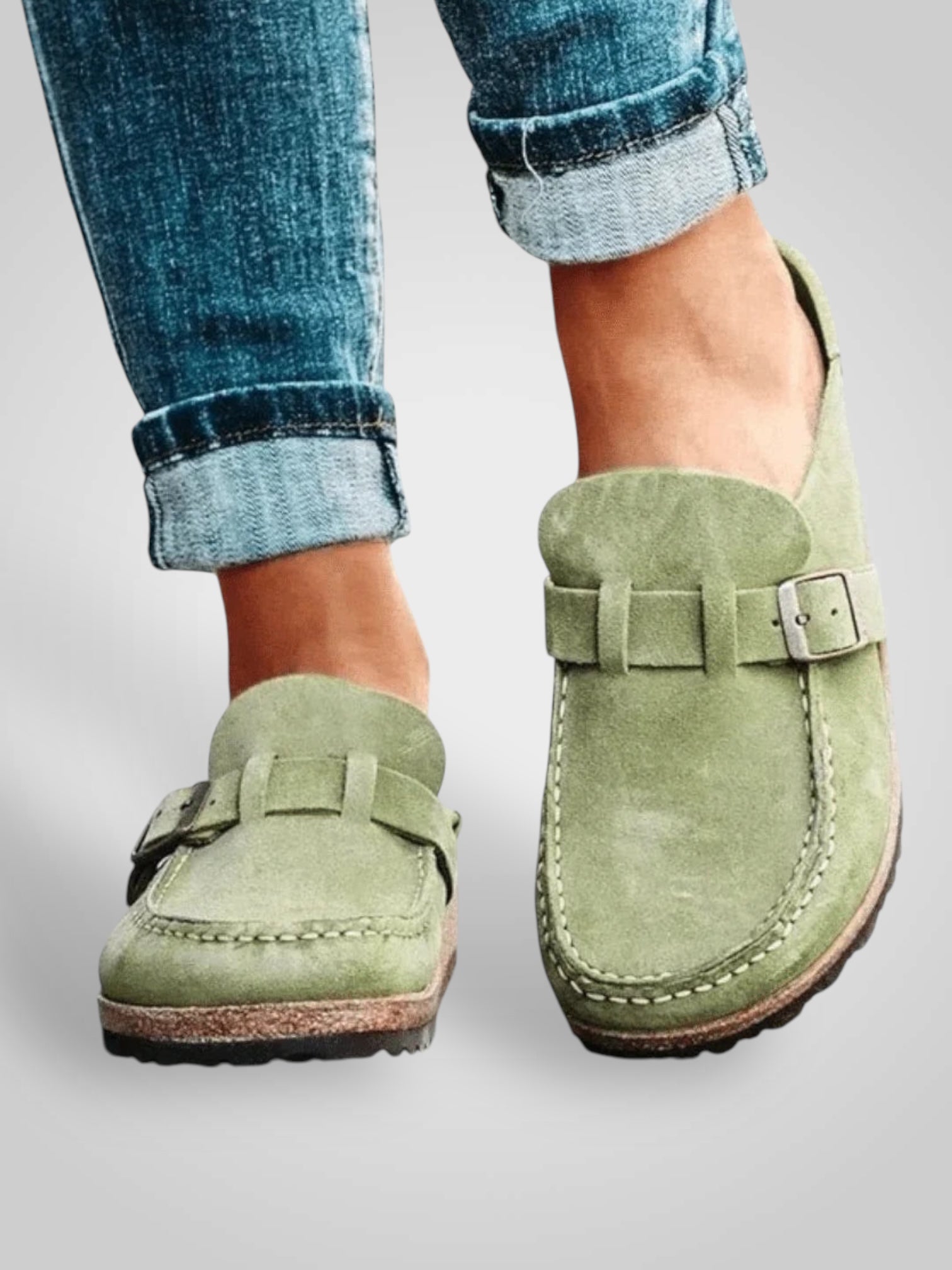 Milo – Bequeme Sandalen für Damen aus PU-Leder – Ansicht 3