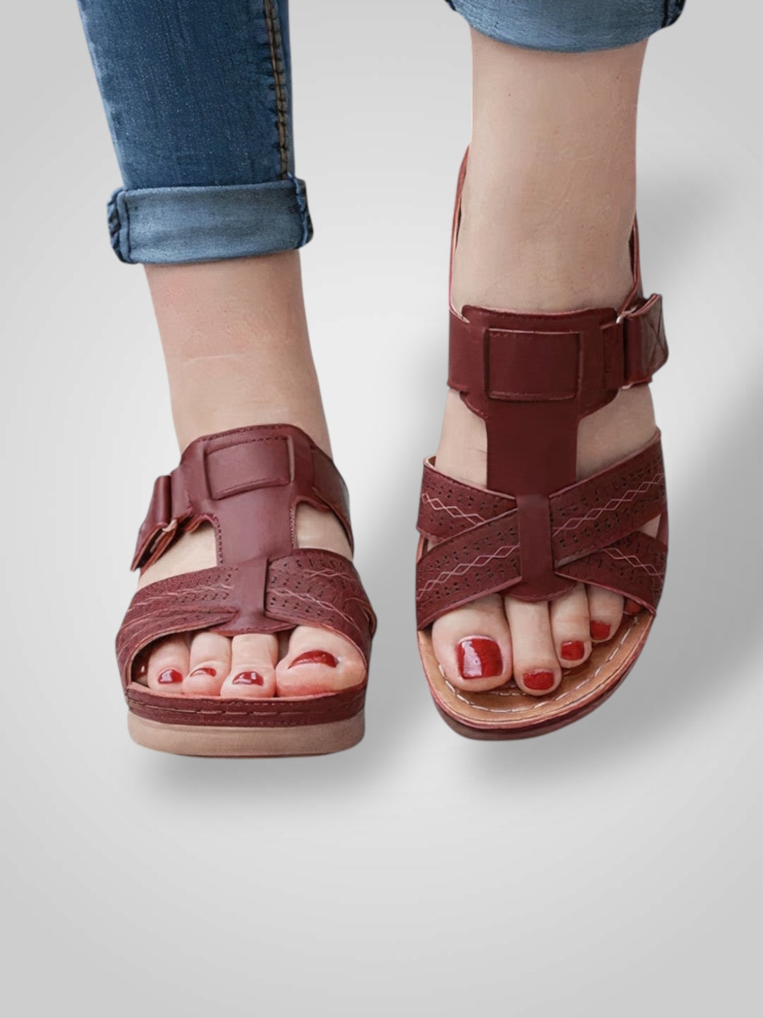 Omna – Orthopädische Ledersandalen für Damen – Ansicht 6