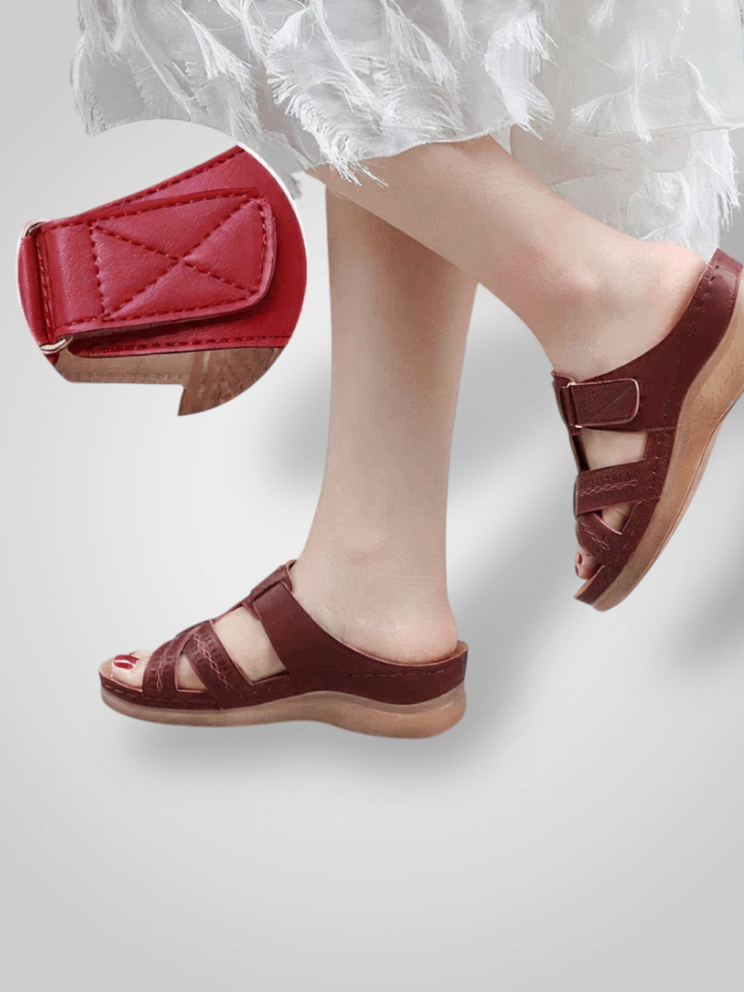 Omna – Orthopädische Ledersandalen für Damen – Ansicht 7