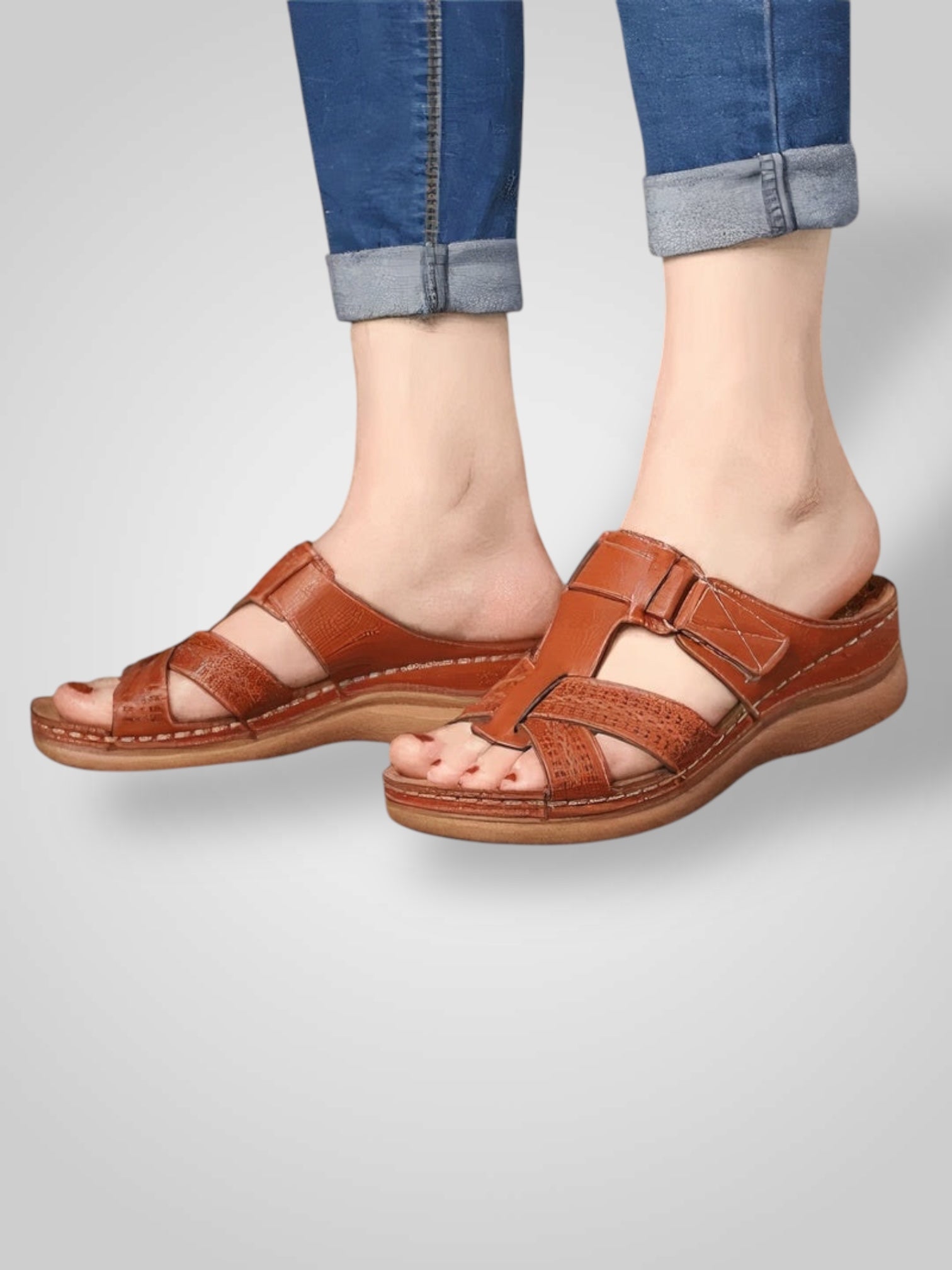 Omna – Orthopädische Ledersandalen für Damen – Ansicht 8